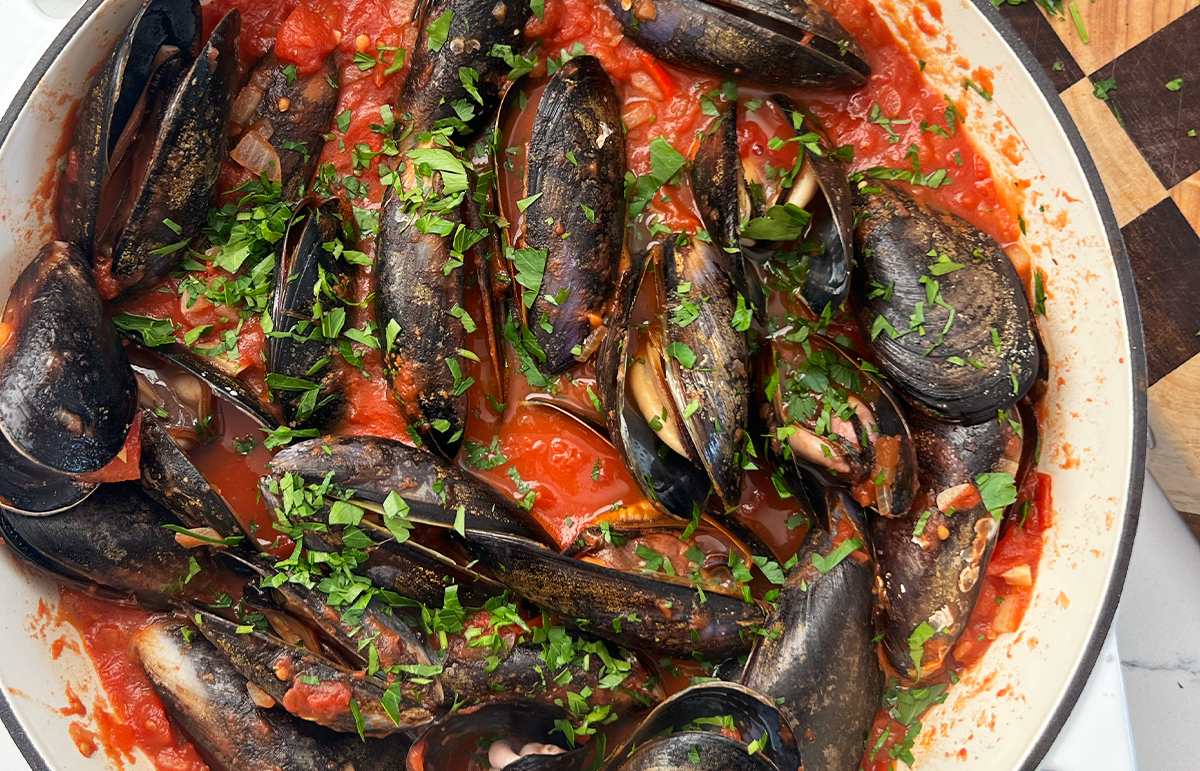 Mussels in a Spicy Tomato Sauce