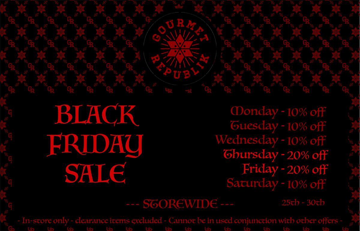 Gourmet Republik - Black Friday sales