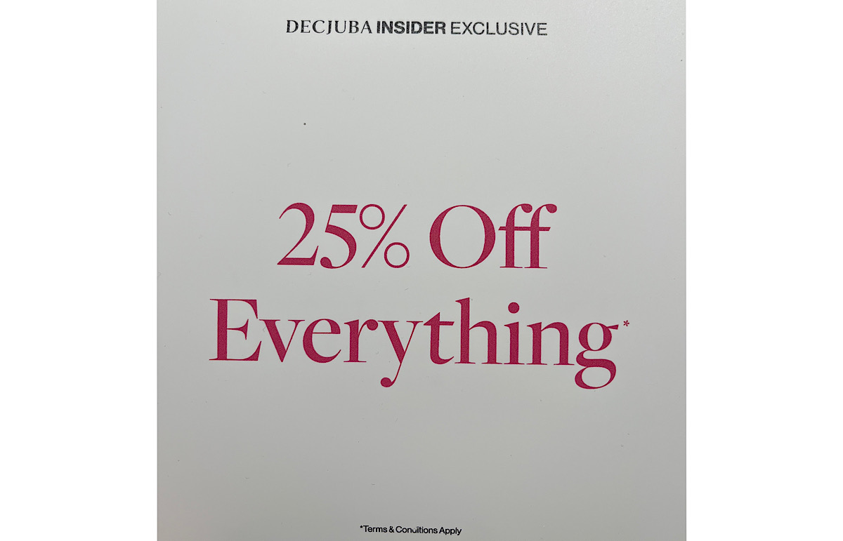 25% Off Everything at Decjuba