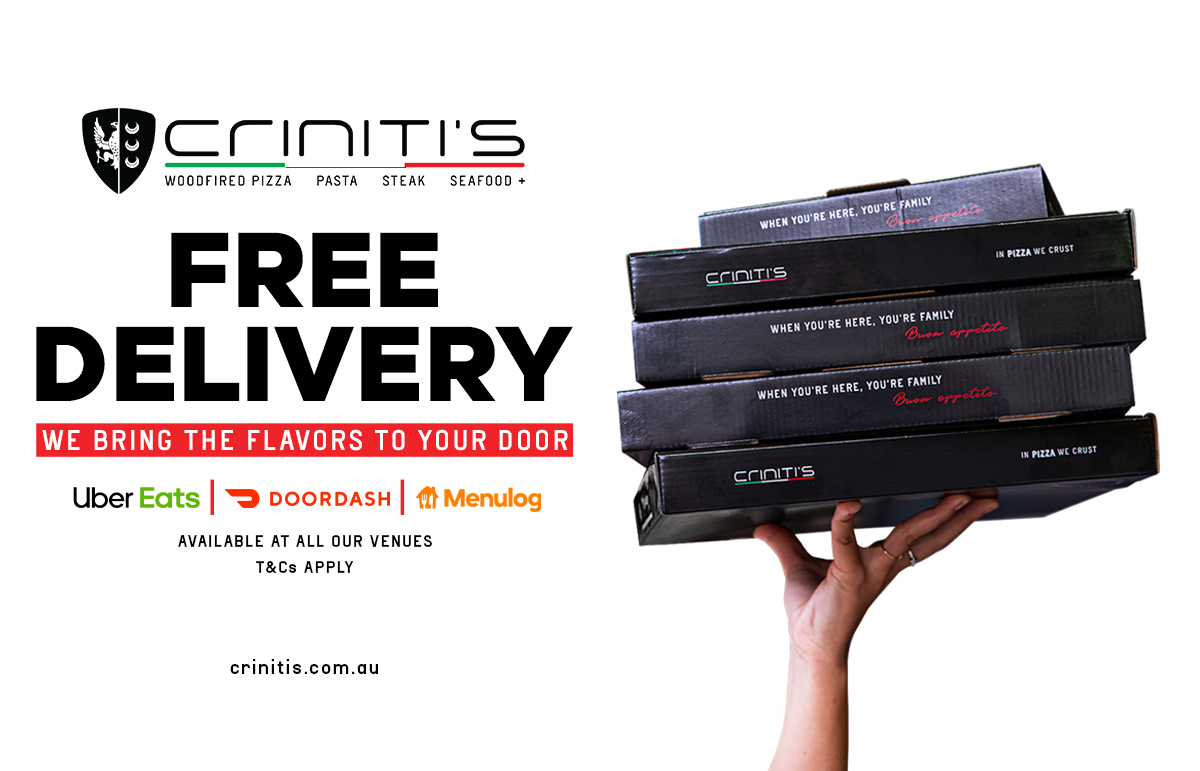 Free Delivery at all Criniti's locations